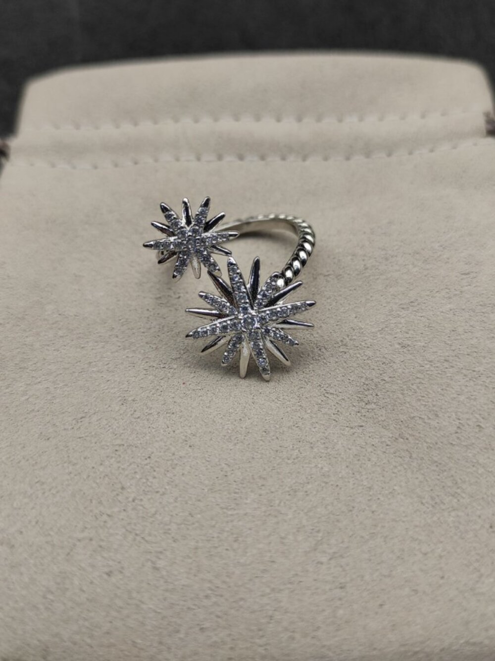 David Yurman Double Sunflower Diamond Ring